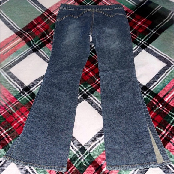 (Vintage) Heart Moon Star Split Hem Flare Jeans, Sz. 10 - Picture 4 of 16